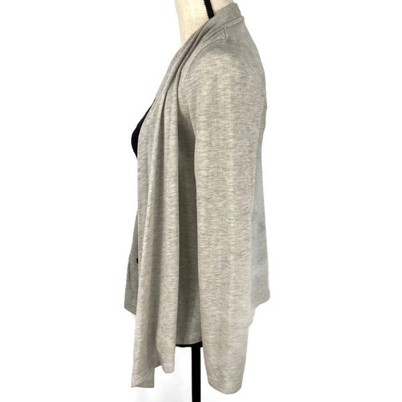 Ambiance Namaste Draped Cardigan Cream Open Waterfall Yoga Womens Sz Small - Picture 2 of 8